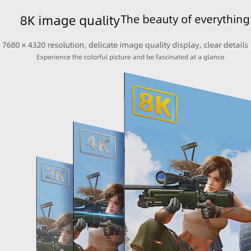 8K 60Hz MiniDP to DP Adapter Cable for Apple Laptops Connecting Monitors via Mini DP/Thunderbolt 2