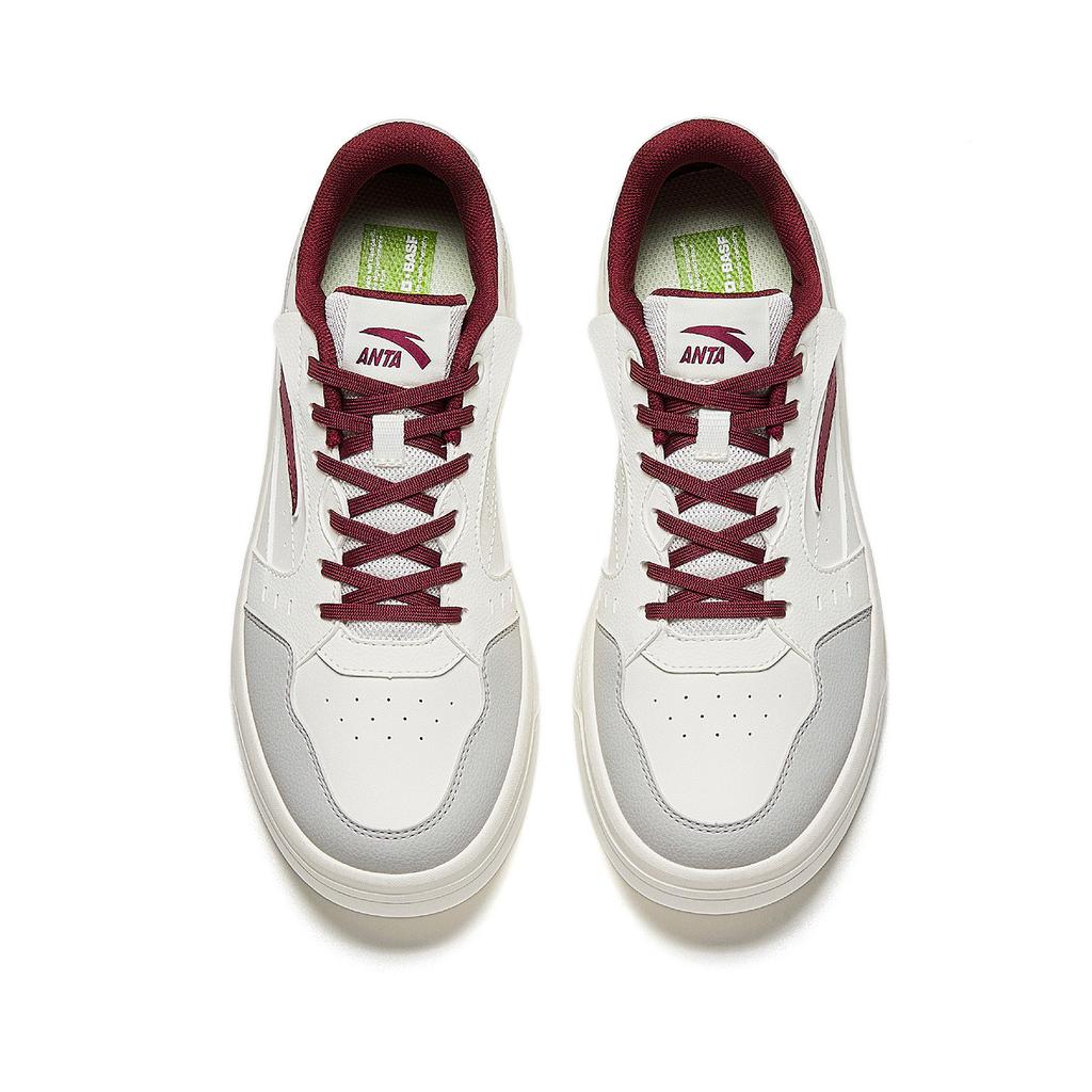 Anta Light Breeze 2 Cushioning, Wear Resistant Skateboard Shoes Women's White Red 922618018-2