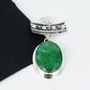 Natural Emerald Gemstone Silver Pendant In 925 Sterling Silver- Handmade Design, Everyday Wear Jewelry, Unique Emerald Pendant Wadding GIft