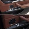 For BMW X5 X6 F15 F16 2014-2018 Silver Inner Door Speaker Ring Cover Trim 4PCS