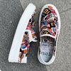 Summer New Men's Graffiti Printing Pattern Canvas Shoes Breathable Casual Slip On Walking Sneakers Footwear Flats