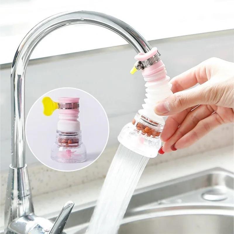 Hot Retractable Faucet Extender Filter Adapter Anti-Splash Filter Transparent Faucet Filter Nozzle with Water Purification New