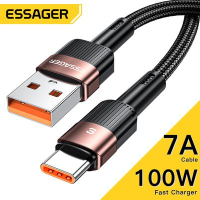 Essager 7A USB Type C Cable Type C Cable Mobile Phone Fast Charge Wire USB C Cable for Xiaomi Samsung Huawei Andriod Type C Data Charging Cable Cord