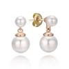 Cranne 14K Gf Double Pearl Earrings C24Egf100