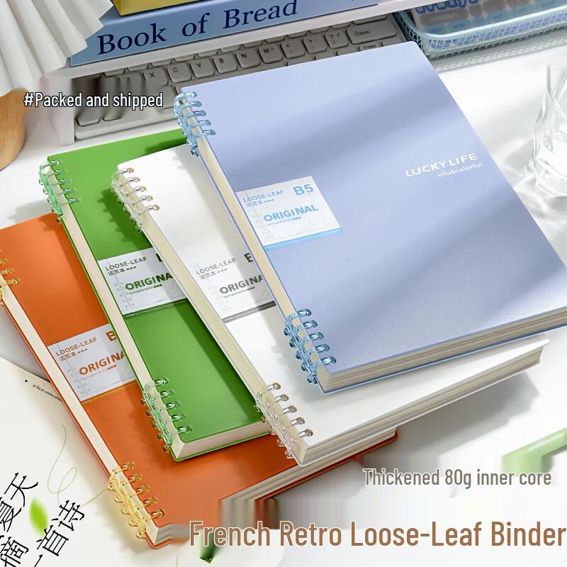 JinZhi 10-Hole Loose-Leaf Notebook - 60 Sheets