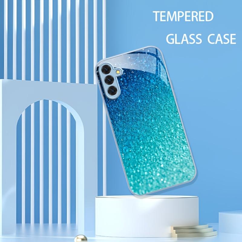 Blue Tears New Hot-selling Exquisite Beautiful PhoneCase Glass PhoneCase for Samsung Galaxy S26 S25 S24 S23 S22 FE Ultra Plus