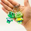 Cute Kawaii Cartoon Frog Keychain Women Girls Fashion Bag Charm Keyring Animal Accessories Gift
