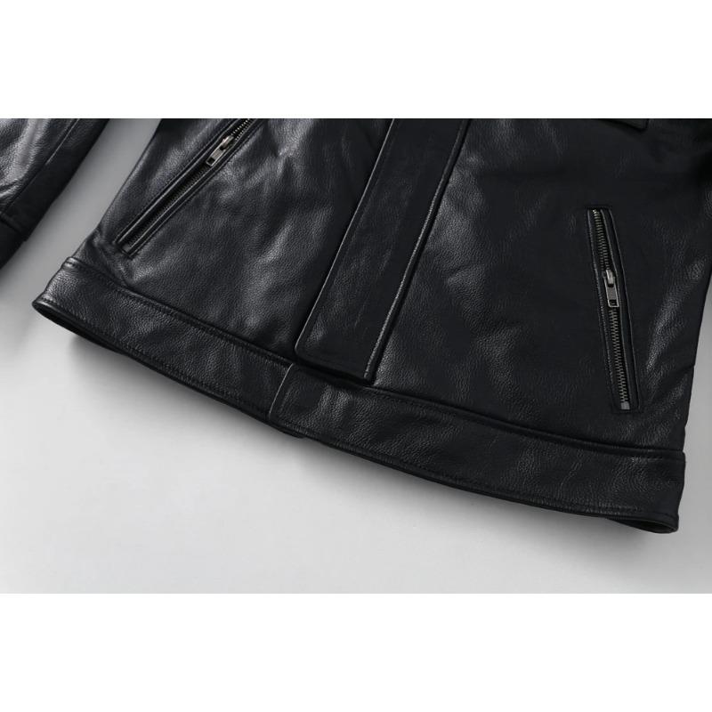 Chinese Size Men Genuine Leather Jacket Natural Cowhide Men's Leather Coat Male Leather Clothing Autumn Spring