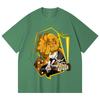 230 Gsm 100% Cotton Demon Slayer V109 Zenitsu Print Unisex Heavy Cotton T Shirt