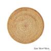 Rattan Place Mattenauflage Hand-Woven Round Glassware Placemats Anti-slip