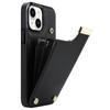 Case for iPhone 14 - TPU+Leather/PU+Metal, Black
