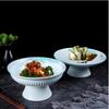 Tai Shun 'Thousand Miles of Rivers' Ceramic Footed Plate - Set of 2