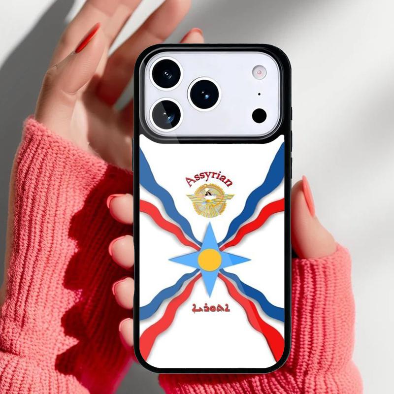 

Assyria Flag Assyrian soft Phone Case for iPhone 17 16 15 14 13 Pro Max Back Cover for 12 11 Pro Coque iPhone 13