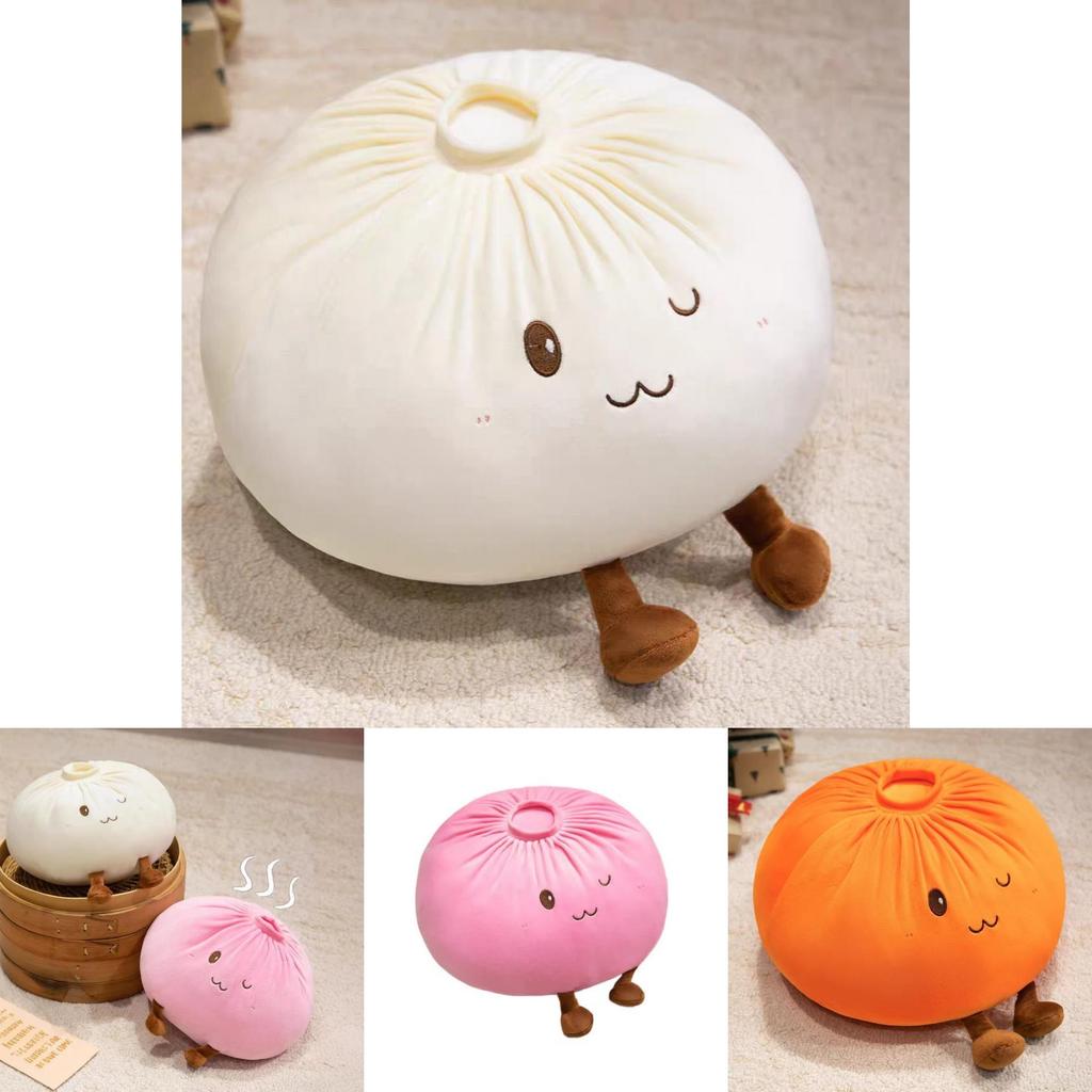 Creative Soft Baozi Plush Pillow With Pp Cotton Filling For Kids And Adults