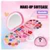 Kids Beauty Toys Makeup Kit Little Bag Washable Pretend Play Cosmetic Set Toys with Mirror Non-Toxic & Safe Birthday Gifts Girl