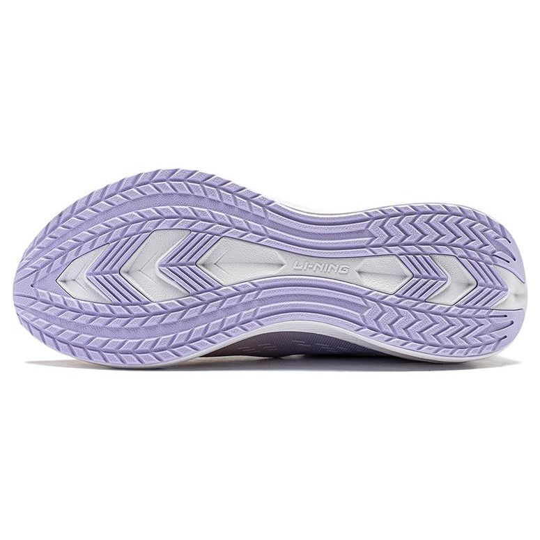 Li Ning Wu Shi Lite V2 Leichte Stoßdämpfung Rutschfest Abriebfest Rebound Low-Top Laufschuhe Damen Sneaker Silent-Purple ARST054-2