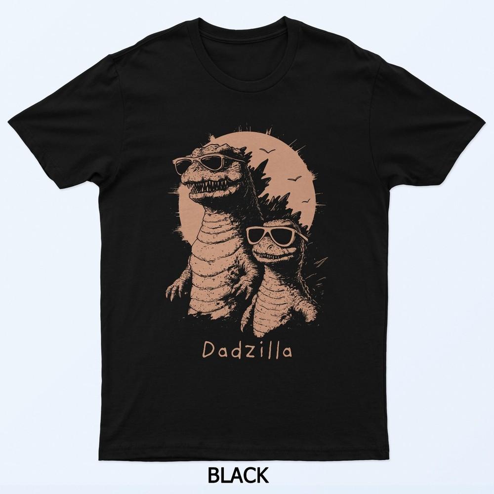 

Retro Vintage Dadzilla Father Of The Devil Funny Dad And Son T-Shirt 4XL