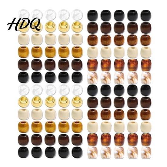 Hair Beads for Dreadlocks 60Pcs Dreadlock Accessories Large Hole Thick Braids