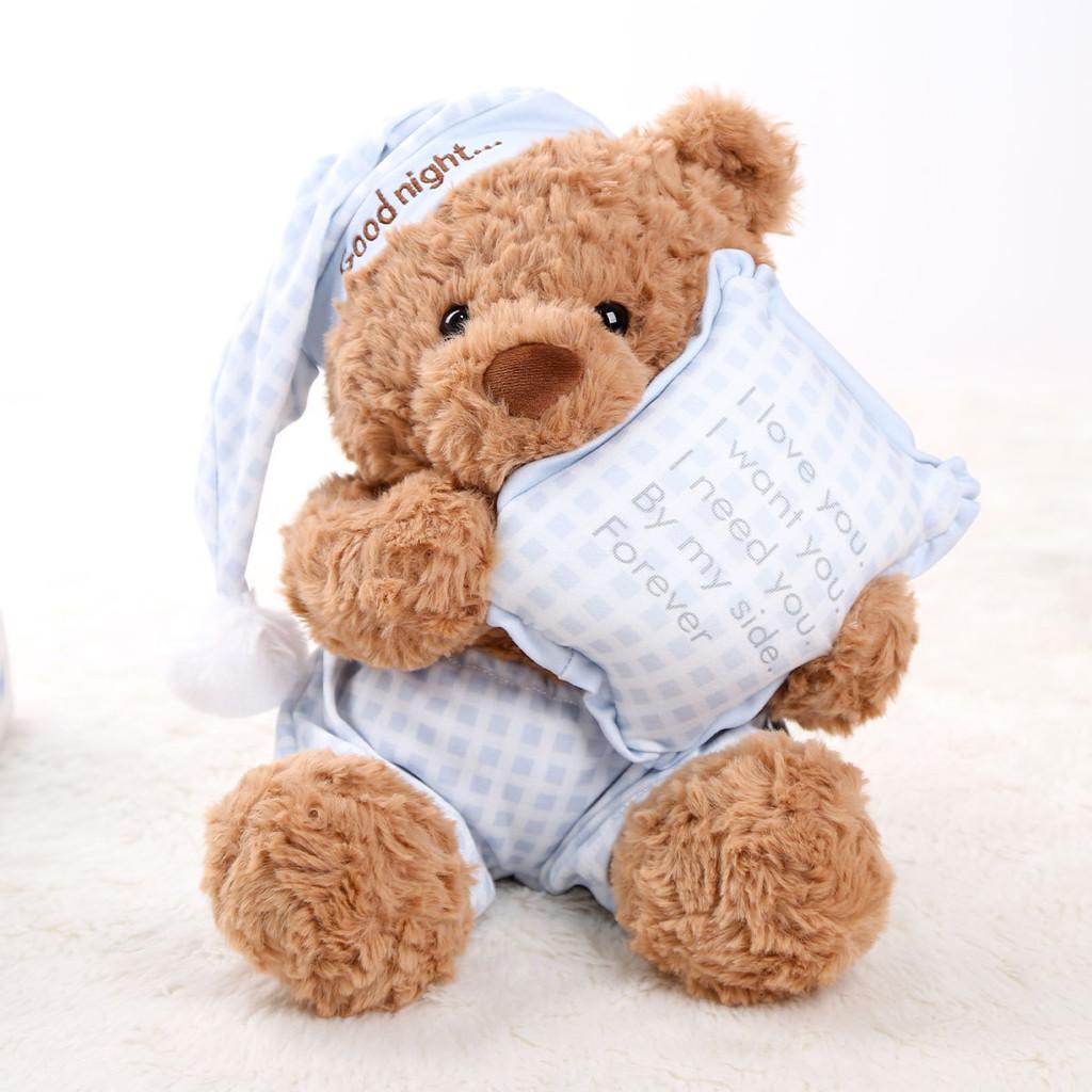 Bear Teddy Plush Toy Sleepwear Style Short Fabric Children Festival Doll Gift