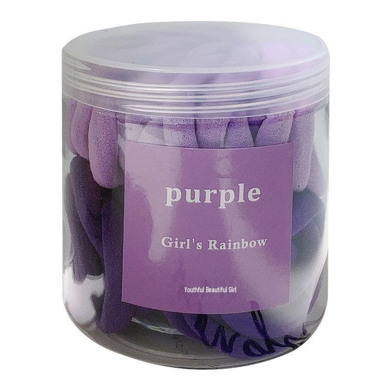 50 High Elasticity Seamless Hair Ties - Durable & Gentle on Hair, Korean Style Bands