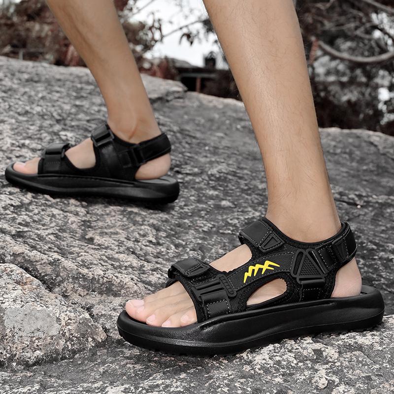 Men Sandals Black Gladiator Sandals Outdoor Summer Green Roman Sandals Sport Beach Shoes Plus Size