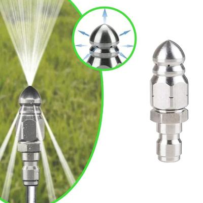 Water Rat Head Sewer Jetter Hose Nozzle Stainless Steel Rotating Nozzle  Pipe Cleaning