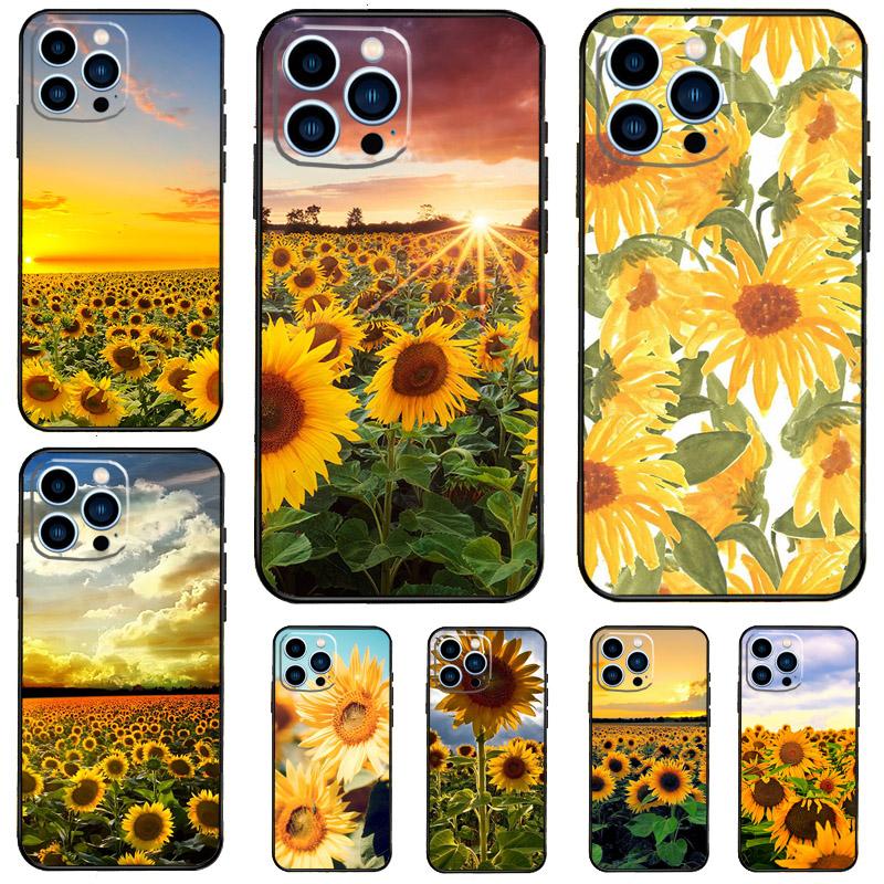 Sunflower Floral Case For Xiaomi Redmi Note 14 Pro 13 12 11 10 15 Pro Plus Redmi 15 C 13 10C 12C 13C 14C Cover