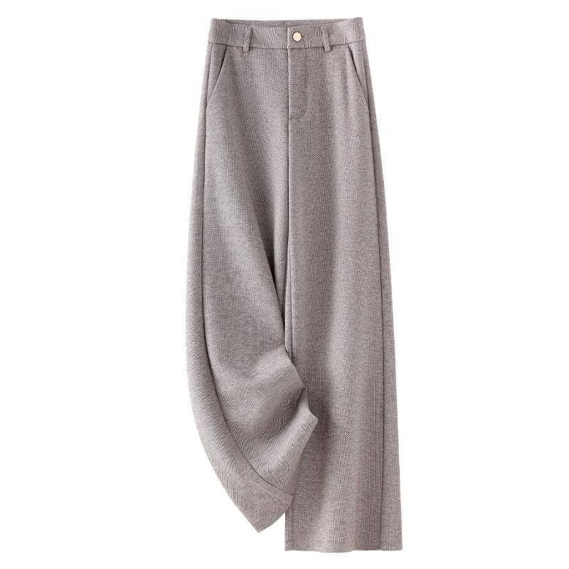 

Women s 2024 New Autumn/Winter High-Waist Slimming Woolen Wide-Leg Casual Pants XL