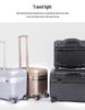 18-Inch Flip-Top Carry-On Suitcase with 20-Inch Aluminum Frame, Universal Wheels, and Small Lock for Men and Women