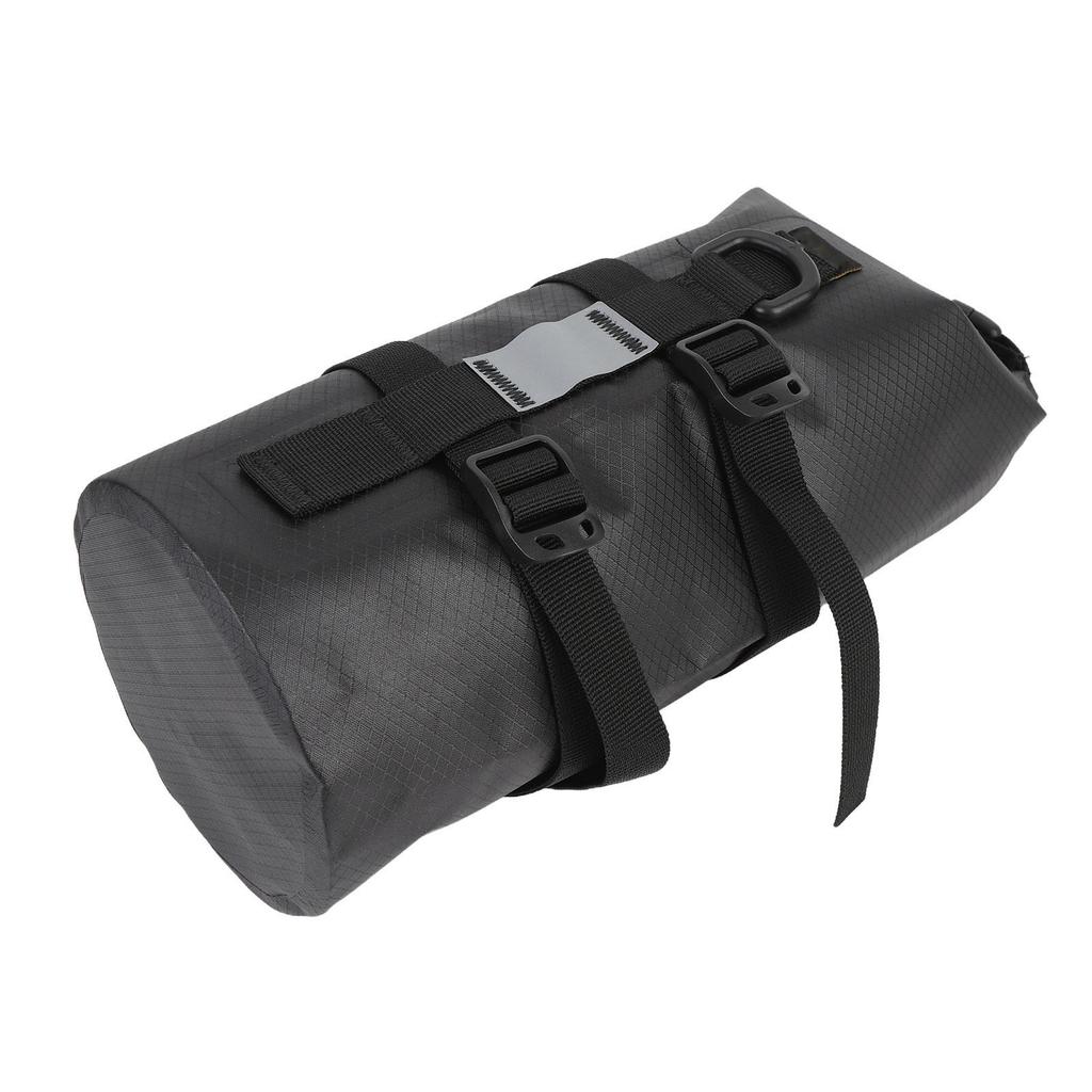 Bicycle Fork Bag Multipurpose Water Proof 5L Capacity Reflective Strips Bike Front Fork Bag with Fixed Holder for Road