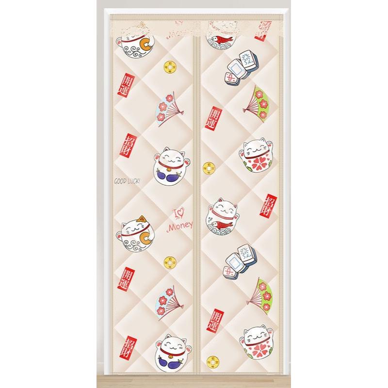 

Зимние ветрозащитные теплые хлопковые занавески для дверей, утолщенные, для домашнего кондиционирования, теплоизоляция, защита от ветра, магнитные, противохолодные, разделительные занавески 70*200cm бежевый