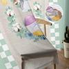Ostern Plaid Bunny Eier Kaninchen Tüll Vorhänge für Wohnzimmer Schlafzimmer Voile Sheer Vorhang Fenster Wohnkultur Vorhänge