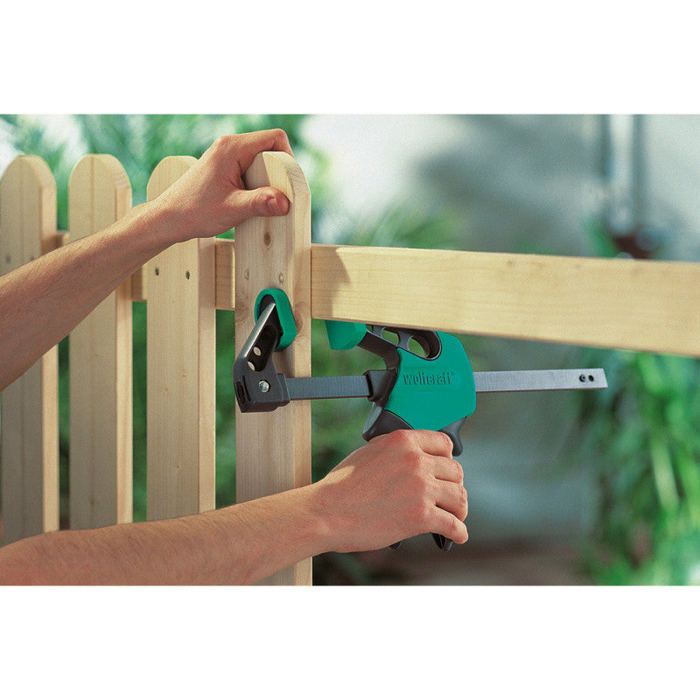Serre-joint facile à une main - WOLFCRAFT - EHZ EASY - Force de serrage 90 kg - Capacité de serrage 500 mm
