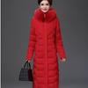 Giacca In Cotone Piumino con Cappuccio e Collo in Pelliccia Abbigliamento Invernale da Donna Mamma di Mezza Età Cappotto Medio-Lungo Imbottito Caldo