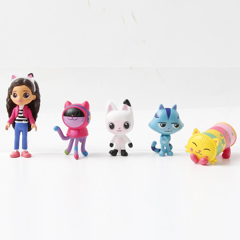 Gabby's Dollhouse 10 Stück/Set Anime Figur Niedliche Sammlung Cartoon Modell Gabby Schreibtisch-Dekoration Fans Geburtstagsgeschenk