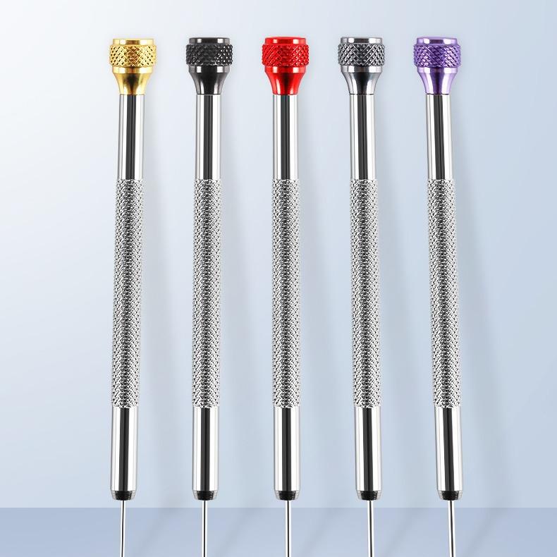 1 buc Instrument de reparat ceasuri Șurubelniță de precizie cu cinci piese Cap tăietor înlocuibil Cap de lot Culoare Aluminiu