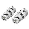 2pcs BNC Male Plug to UHF SO239 PL 259 Female Jack RF Coaxial Adapter Cable Connector