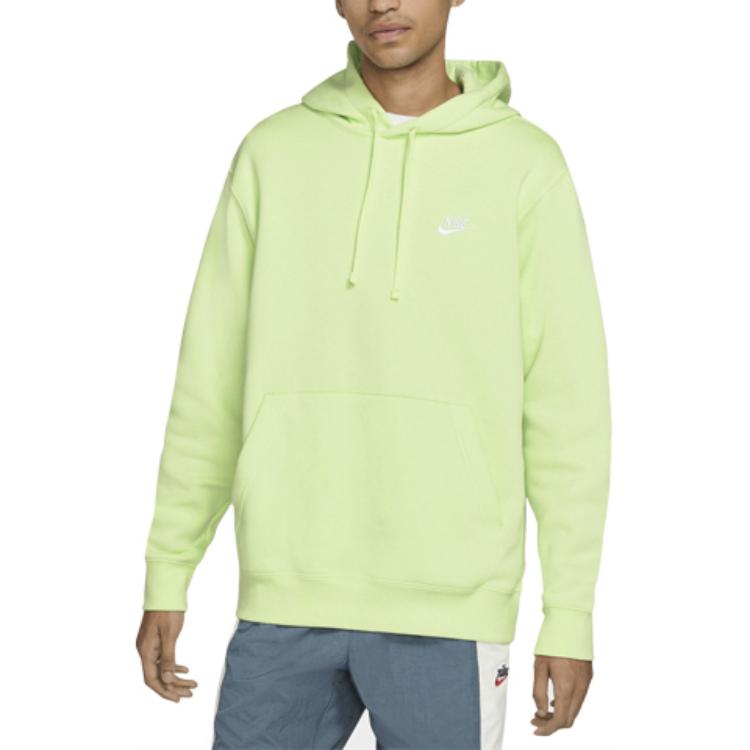 Nike Sweatshirts Men's Light Lime Hooded Thickened Regular BV2655-383