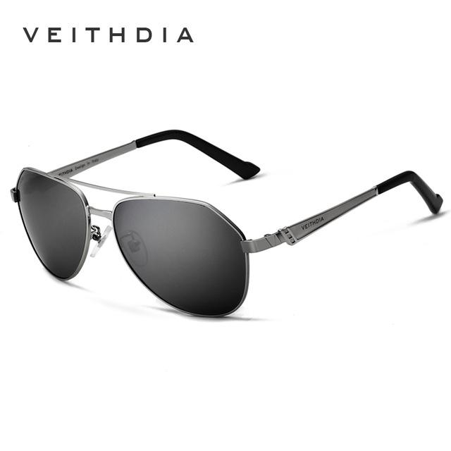 VEITHDIA Stainless Steel Men's Sunglasses Polarized Mirror Lens Eyewear Accessories  3559