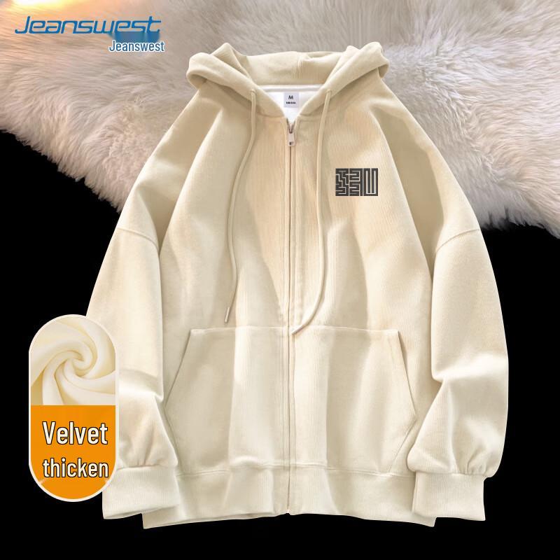 JEANSWEST Women's 2025 Fleece-Lined Full-Zip Hoodie