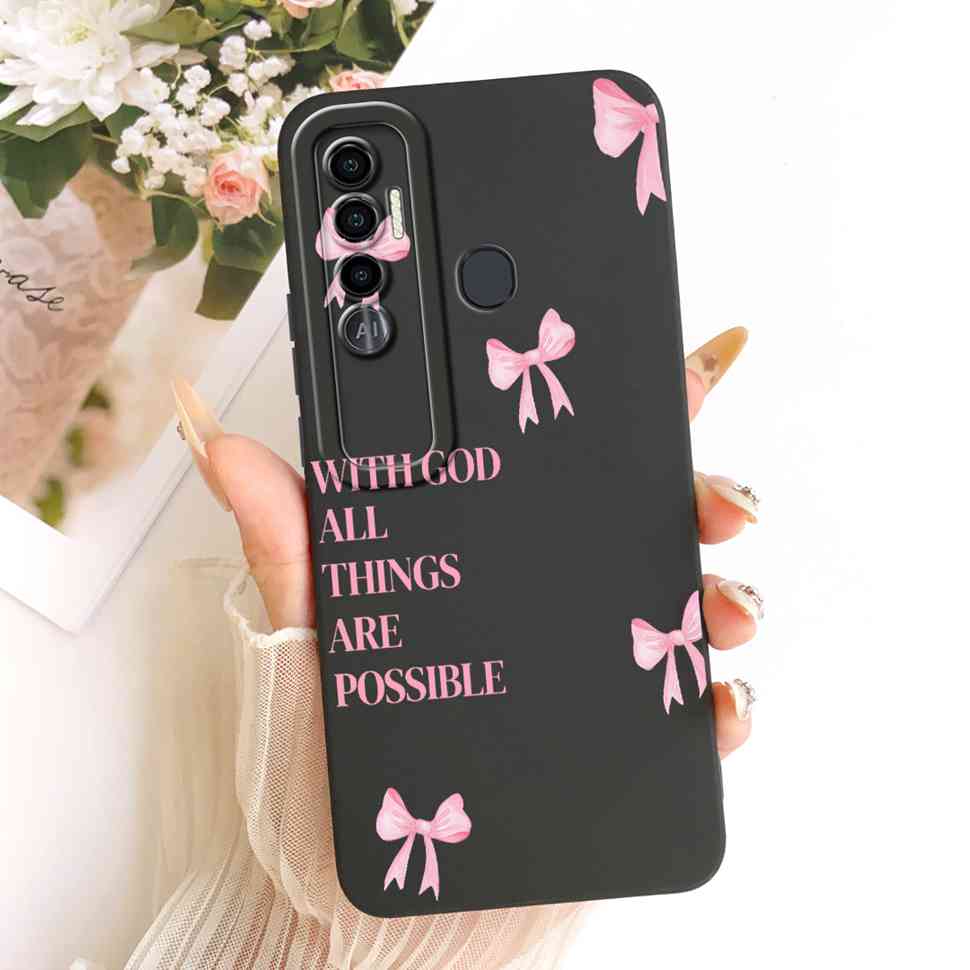 For Tecno Spark 7 Pro Case KF8 Fashion Flower Cat Soft Silicone Back Cover For Tecno Spark7 Spark 7 Pro Phone Case Bumper