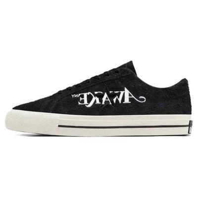 Awake NY One X Star Pro Simple and Versatile Abrasion Resistant Low-Top Board Shoes Unisex Black & White