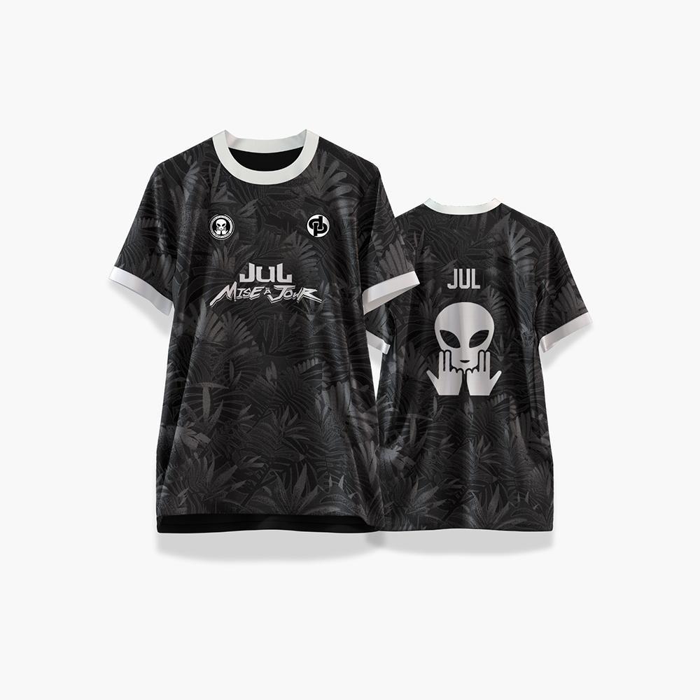 Neues JUL Fußballtrikot für Herren und Damen, kurzärmliges Sport-T-Shirt mit Rundhalsausschnitt, DP-Druck, individuell gestaltbar, atmungsaktive Fußballuniform 5XL