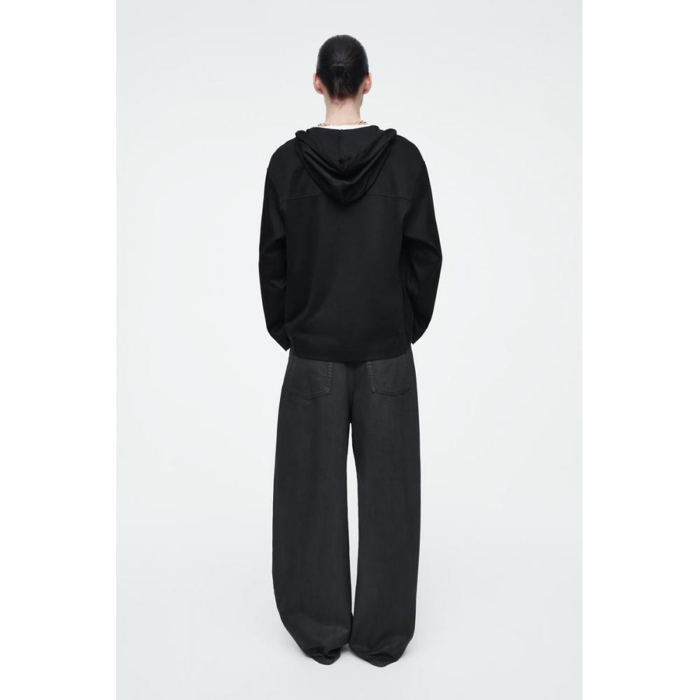 Cos Japan Lightweight Jersey Hoodie With Buttons