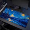 Starry Night Castle Xl Gaming Mouse Pad Nonslip Rubber Base Stitched Edge Waterproof Desk Mat For Pc Laptop Gamer Office Computer Accessories C929385