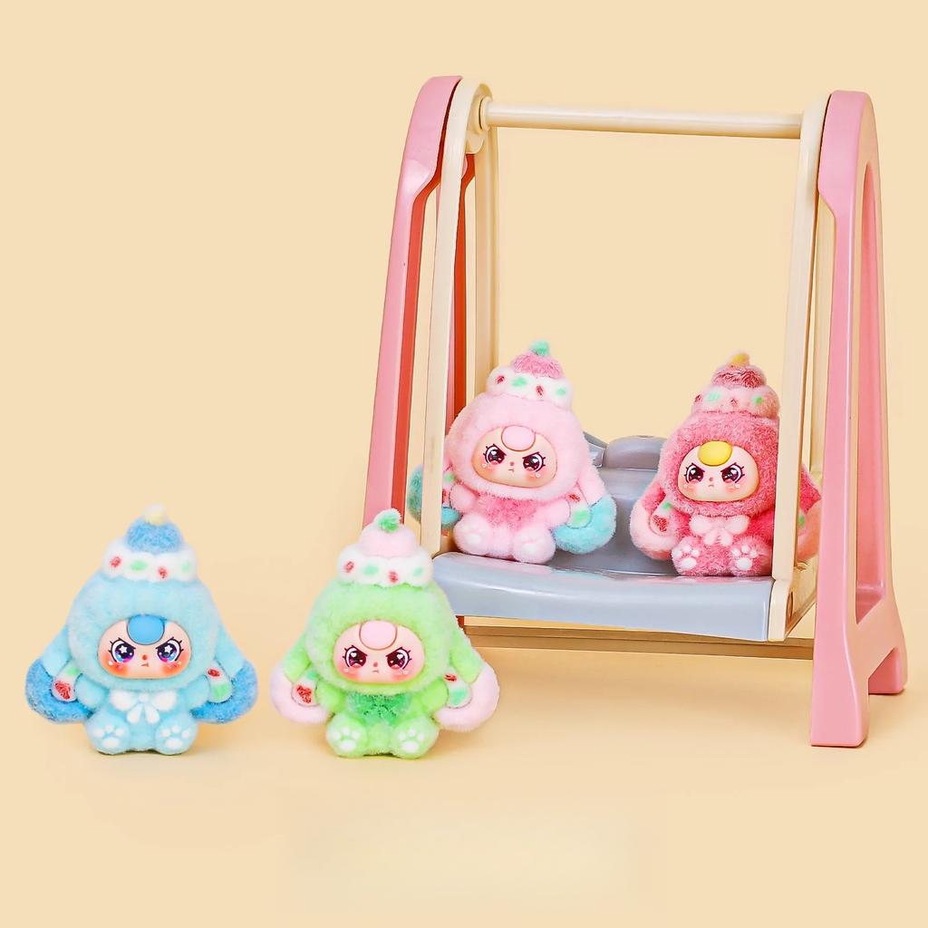 9pcs/Set Baby Three Figure Toy Dessert Series Rabbit Figurine Desktop Decoration Model Ornaments Toys Boys Girls Christmas Gifts