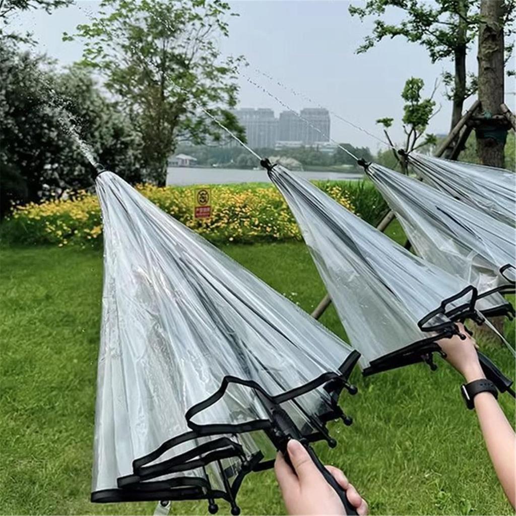 Wassersprühschirm, Transparenter Schirm-Spritzpistole mit langem Griff, Vielseitiges Sommer-Schirm-Spielzeug für Schule, Strand, Schwimmbad, Party