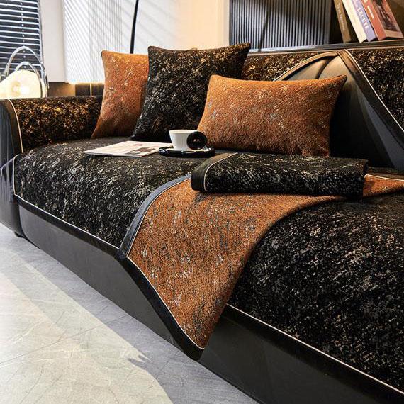 Luxury Chenille Sofa Cover Anti-Slip Couch Cover All-Season Sofa Slipcover Decorative Seat Cushion Protector Sofa Towel Living Room