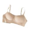 Black Ribbed Bralette with Adjustable Thin Straps Seamless Wireless Comfort Lingerie for Everyday Wear