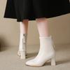 Women's Shoes 2024 High Quality Ankle Women's Boots Fashion Back Zipper Office and Career Hot Sale Solid Shoes for Women Zapatos